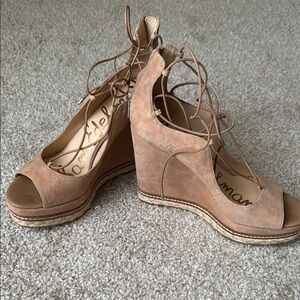 Sam Edelman Tan Wedge Sandals